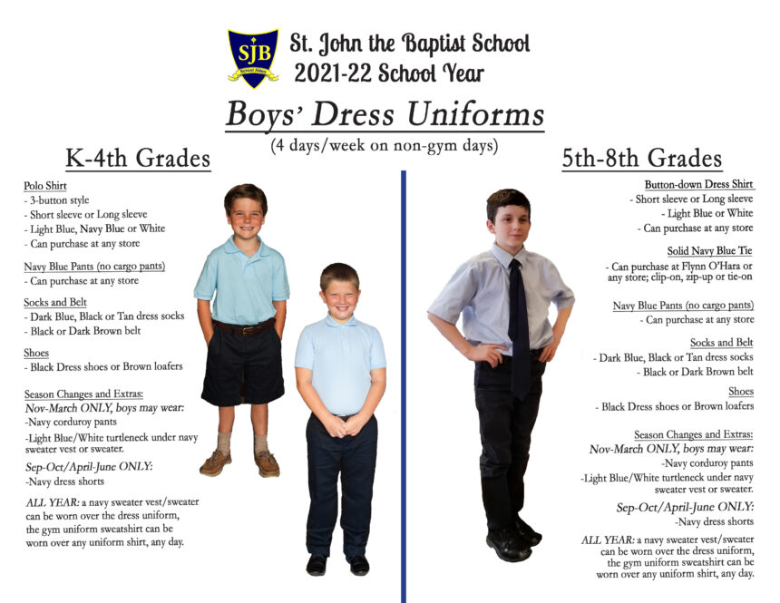 UNIFORMS – St. John The Baptist School in Alden, NY